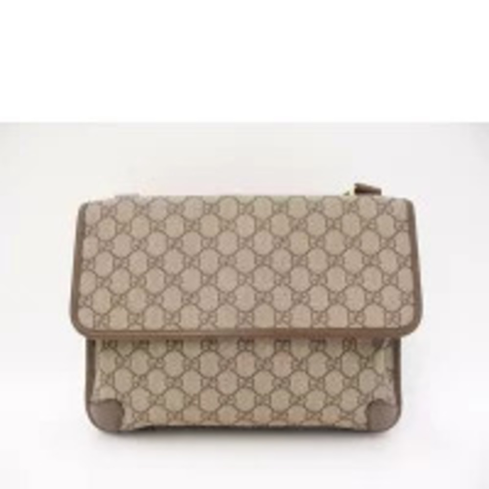 Gucci GG Cat Brown Supreme Head Bag Shoulder AB